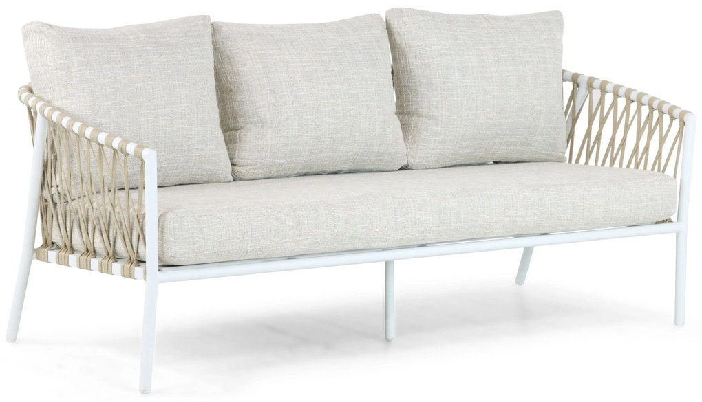 Stoel en Bank Loungeset 5 personen Aluminium/rope Wit  Lifestyle Garden Furniture Feraro