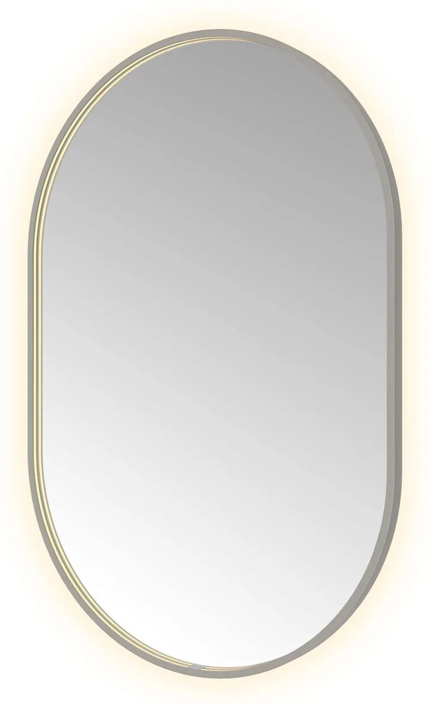 Hotbath &More Oval spiegel ovaal 80x120cm geborsteld gunmetal PVD