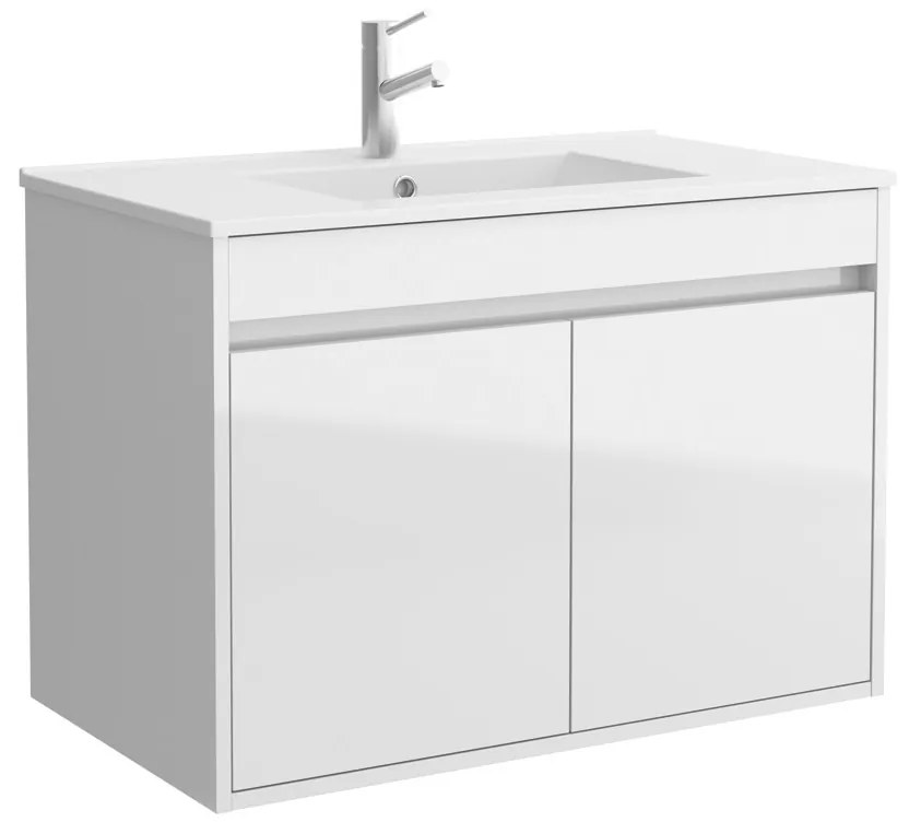 Muebles Fusion badmeubel hoogglans wit 80cm