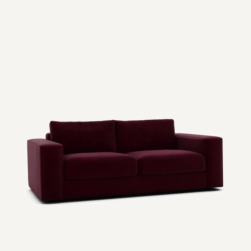 Compacte bank 3-zit in fluweel, Skander