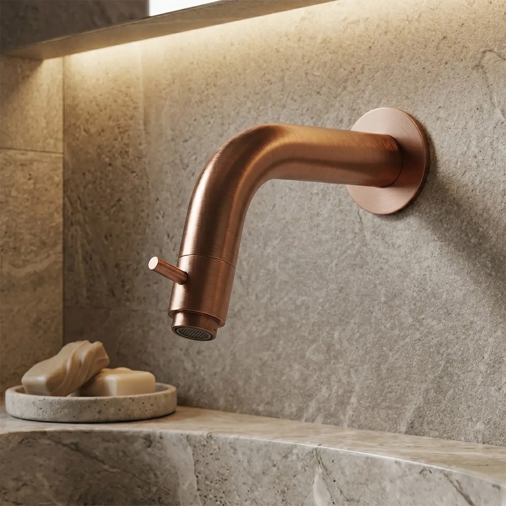 Saniclear Copper inbouw toiletkraan koper geborsteld