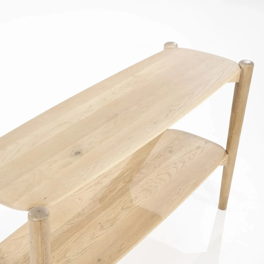 Design Wandtafel Licht Eiken Hout - 130 X 40cm.