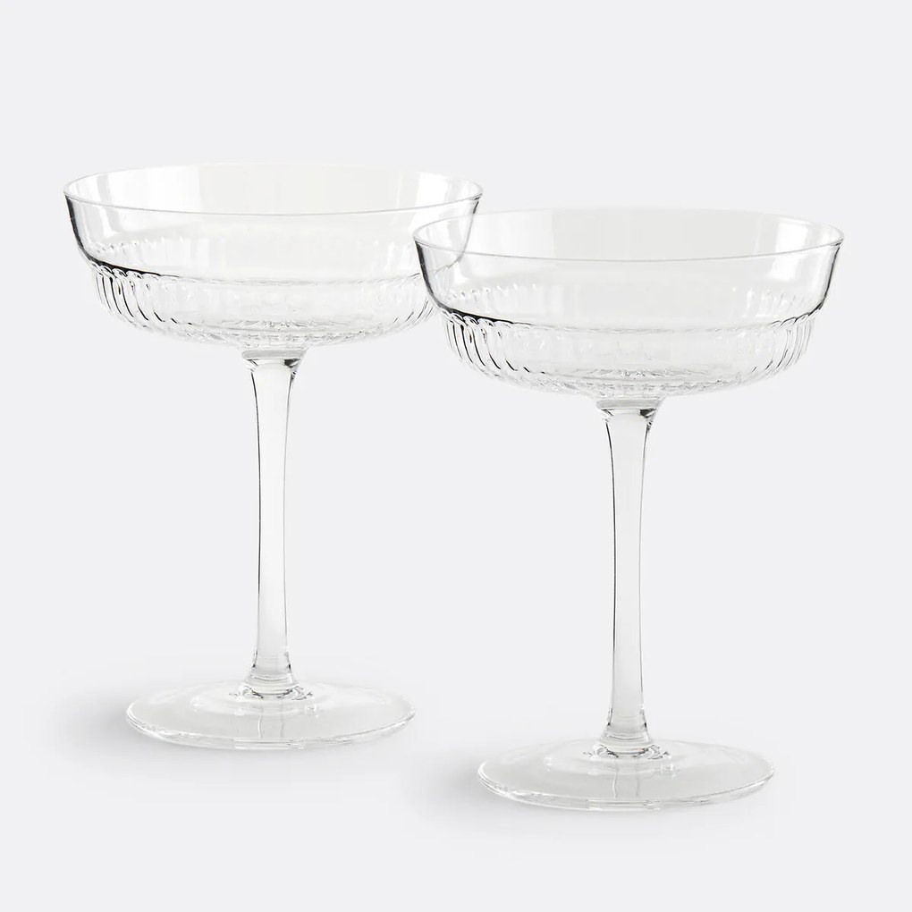 Set van 2 champagne glazen, Rigato