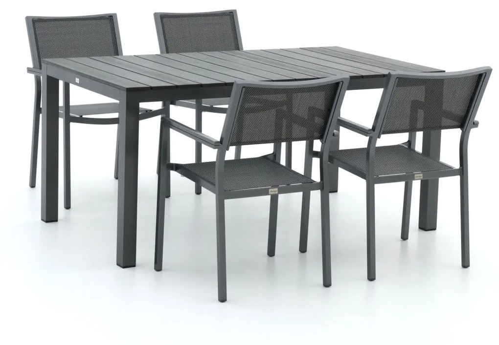 Bellagio Roma/Fidenza 160cm dining tuinset 5-delig stapelbaar