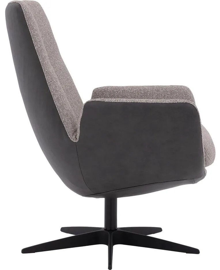 Goossens Excellent Fauteuil Lorient, Draaifauteuil met open arm (maat s)