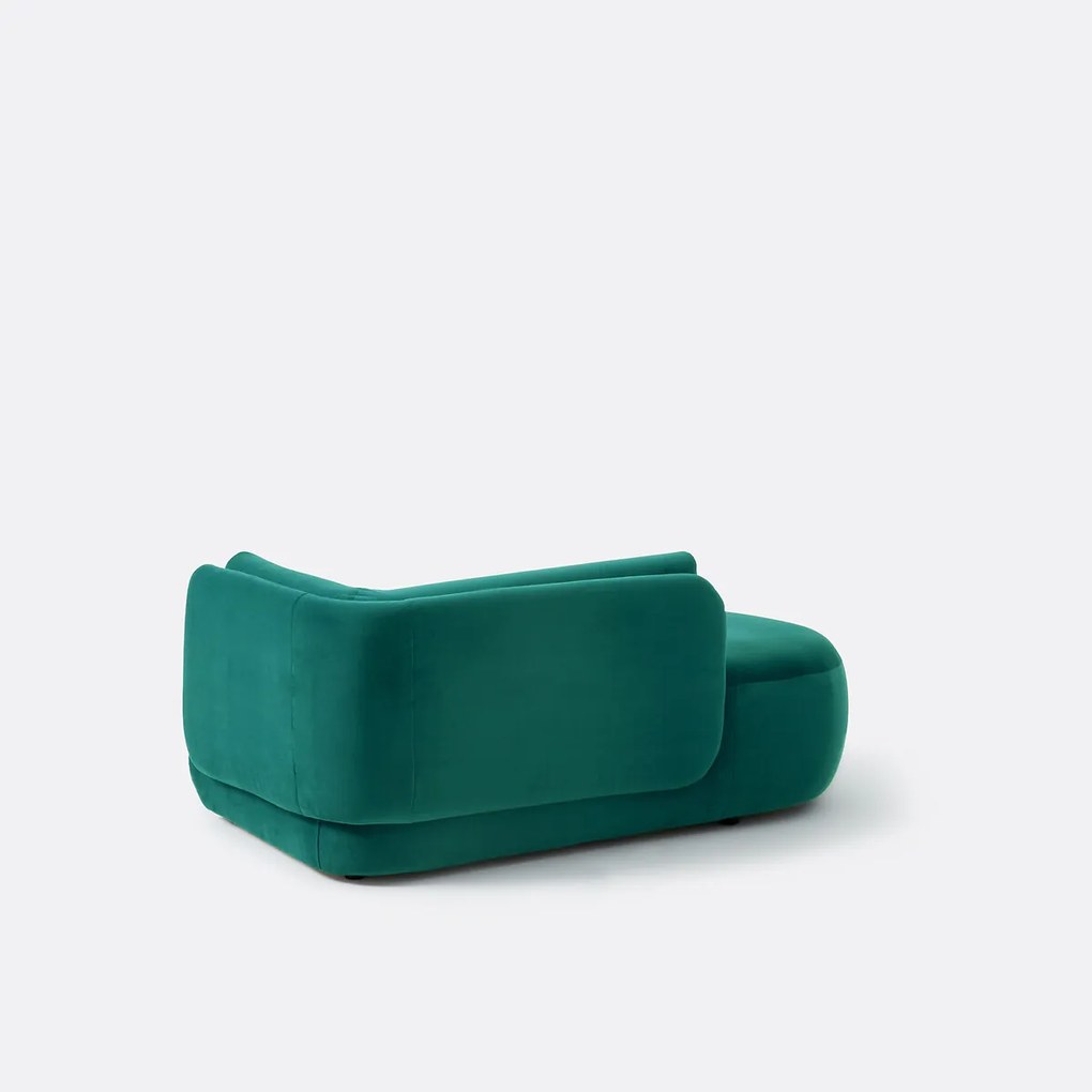 Longchair links, fluweel, Méridiano