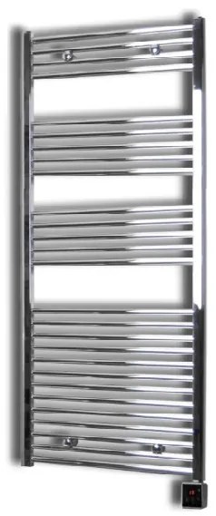 Sanicare elektrische design radiator 60x172cm chroom met Bluetooth en thermostaat links chroom