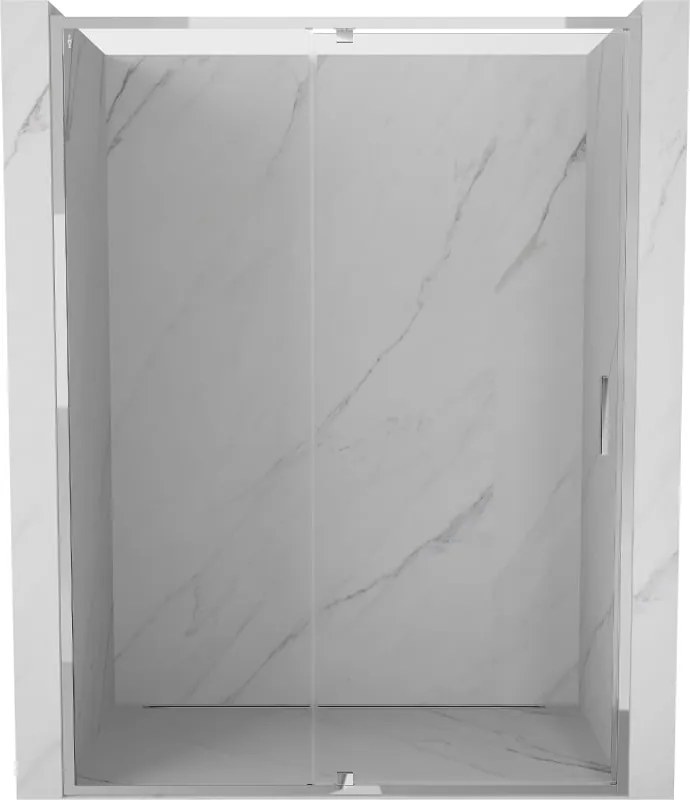 Mexen Exo scharnierende douchedeur 160 cm, transparant, chroom - 819-160-000-01-00