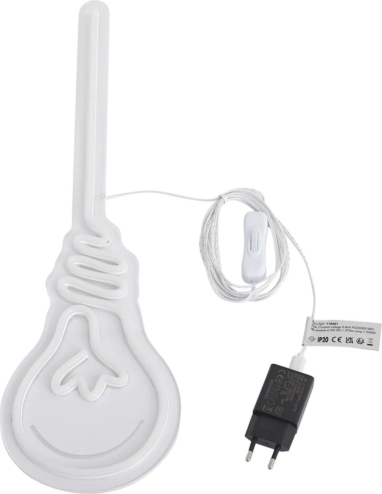 Neon wandlamp warm wit incl. LED - Light bulb