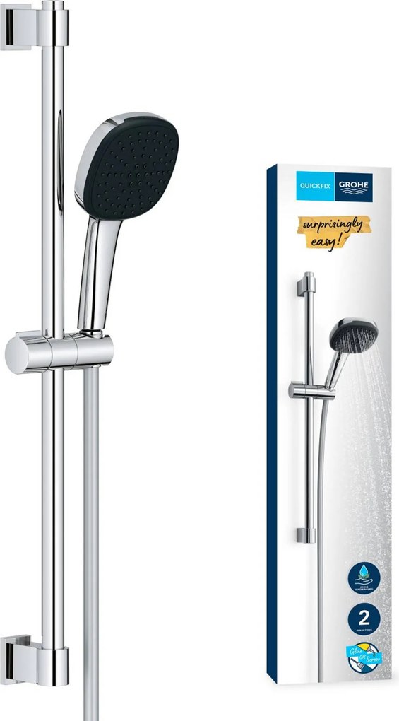 Grohe QuickFix Vitalio Comfort 110 glijstangset met 2 straalsoorten chroom