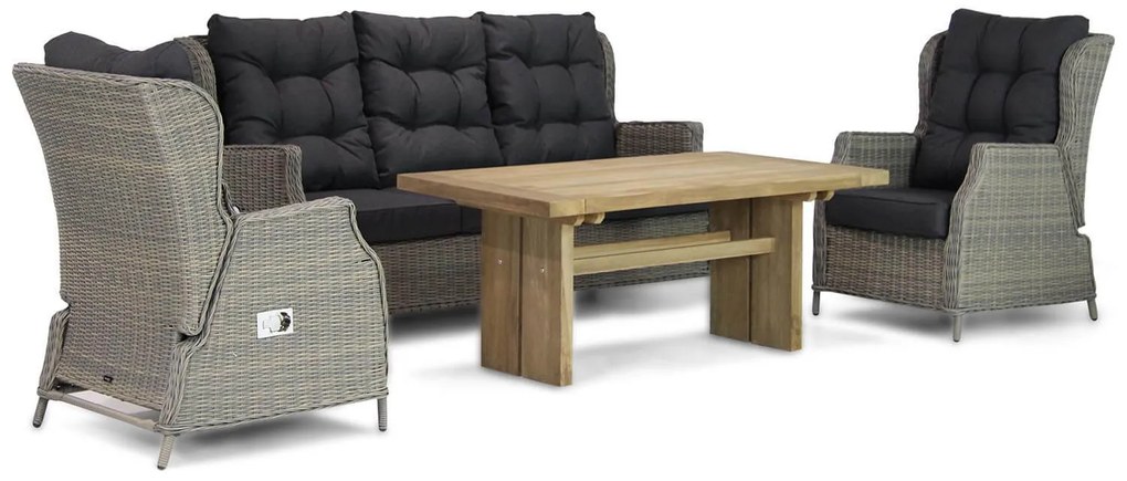 Dining Loungeset 5 personen Wicker Taupe  Garden Collections Chicago/Brighton