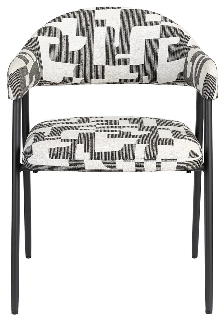 Dutchbone Miyo Design Eetkamerstoel Zwart Wit