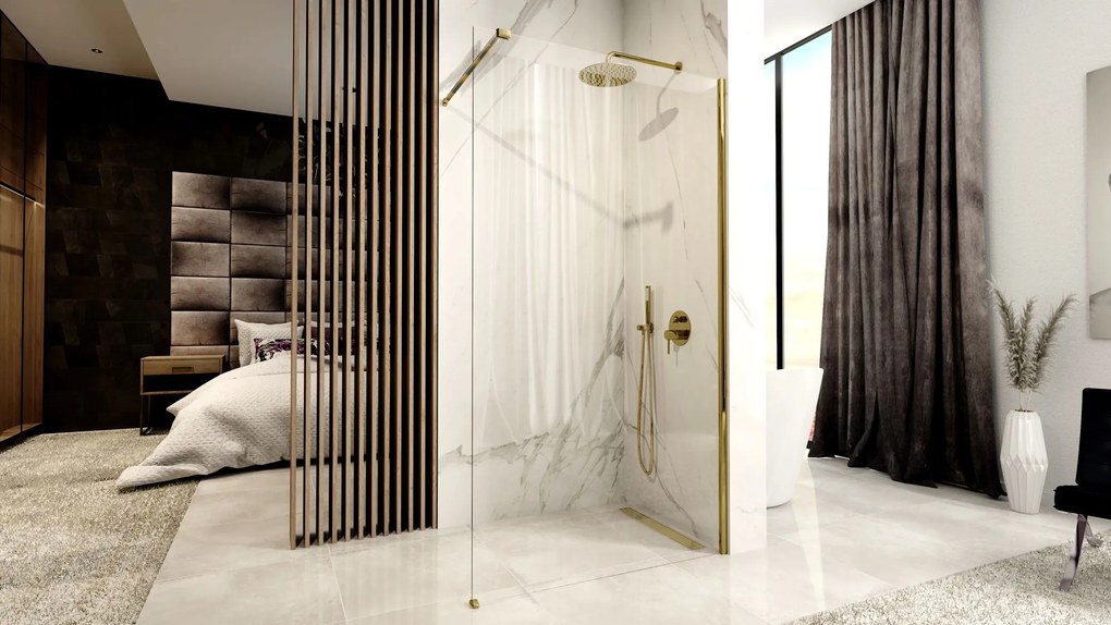 Douchescherm Rea Aero Gold 120 Walk In