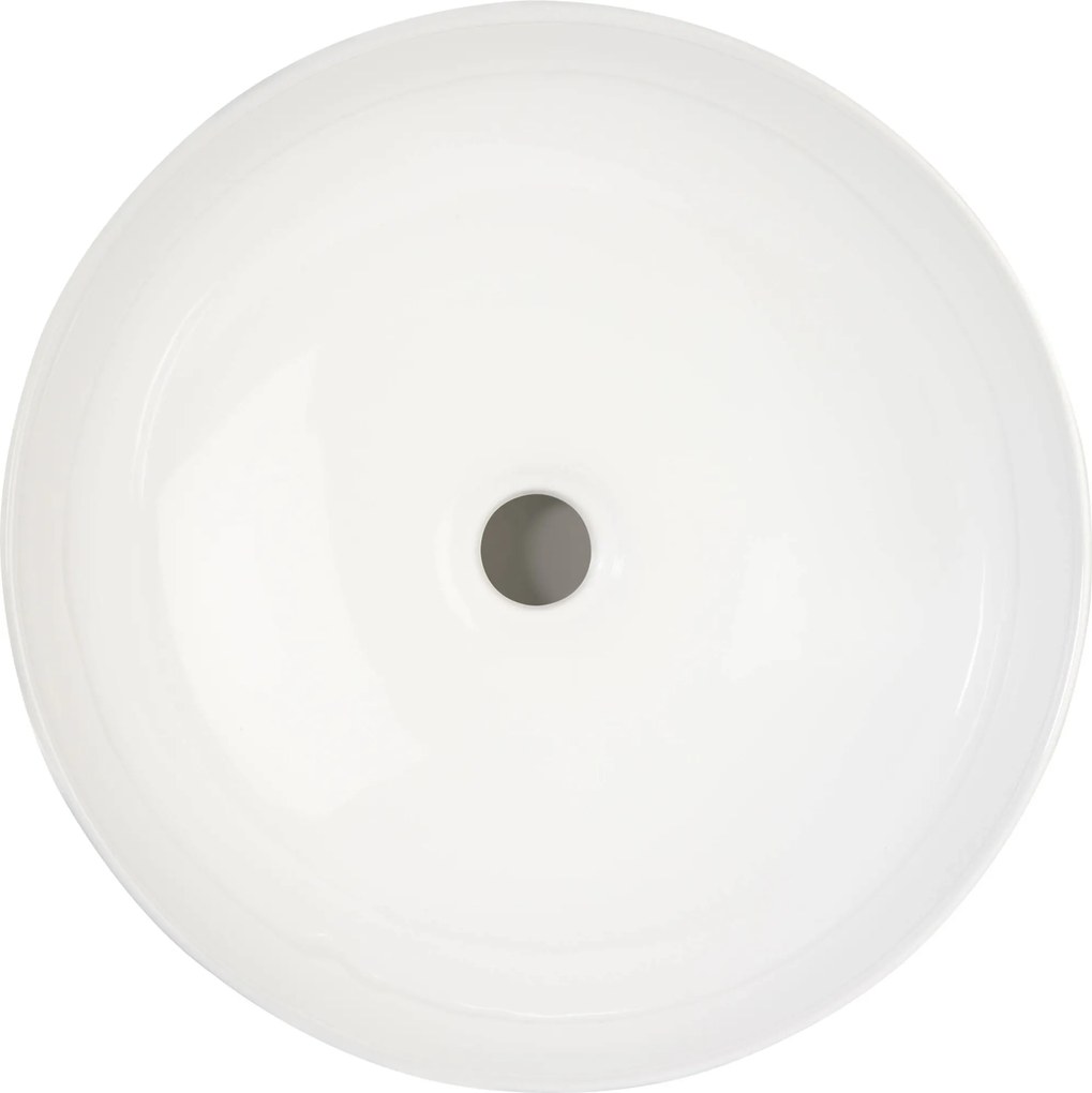 Ben Sierra ronde waskom Ø40,5x14cm keramiek glanzend wit