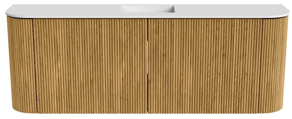 Mondiaz Joya 115cm toiletmeubel ronding links/rechts oak met wastafel faye midden 1 kraangat talc