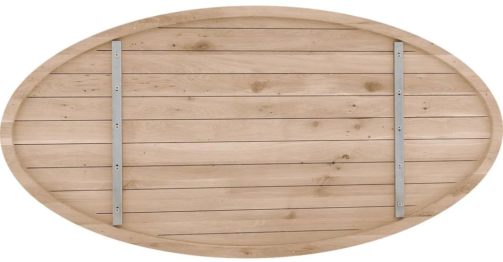 Goossens Eettafel Blade, Strak blad ovaal 240 x 120 cm 6 cm dik