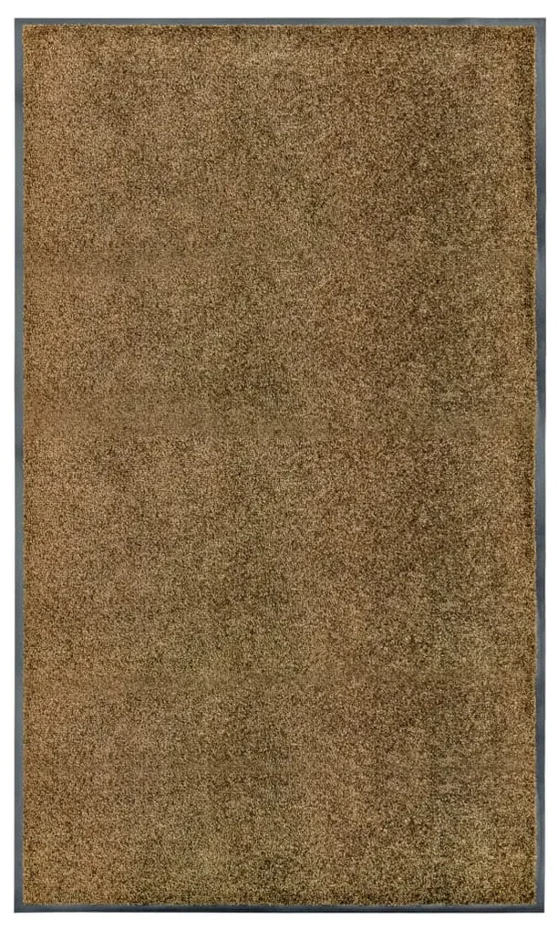vidaXL Deurmat wasbaar 90x150 cm bruin