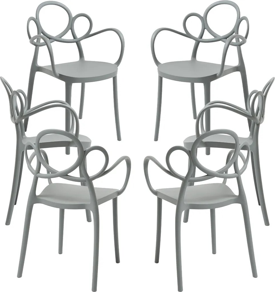 Set 6 Sky Stoelen met Armleuningen