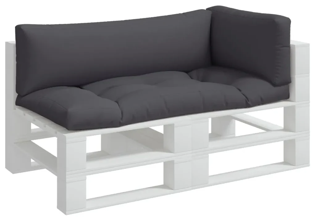 vidaXL Palletkussens 3 st polyester grijs