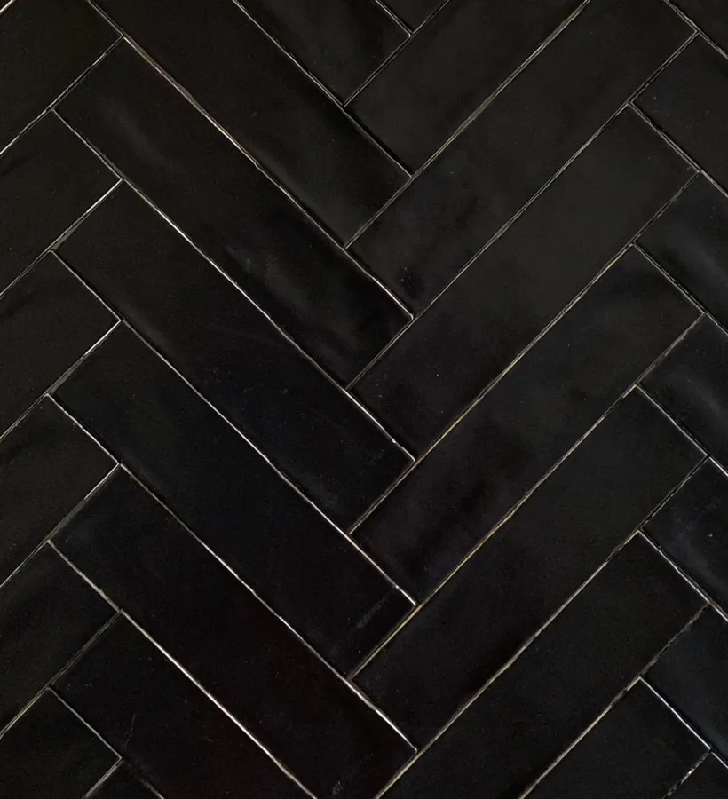 Wandtegel 7.5x30 Cm Cifre Colonial Black Mate
