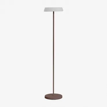 Draadloze Led-zonne-standlamp Van Polyethyleen En Ijzer Ulenia Bruin – Chocolade - Sklum