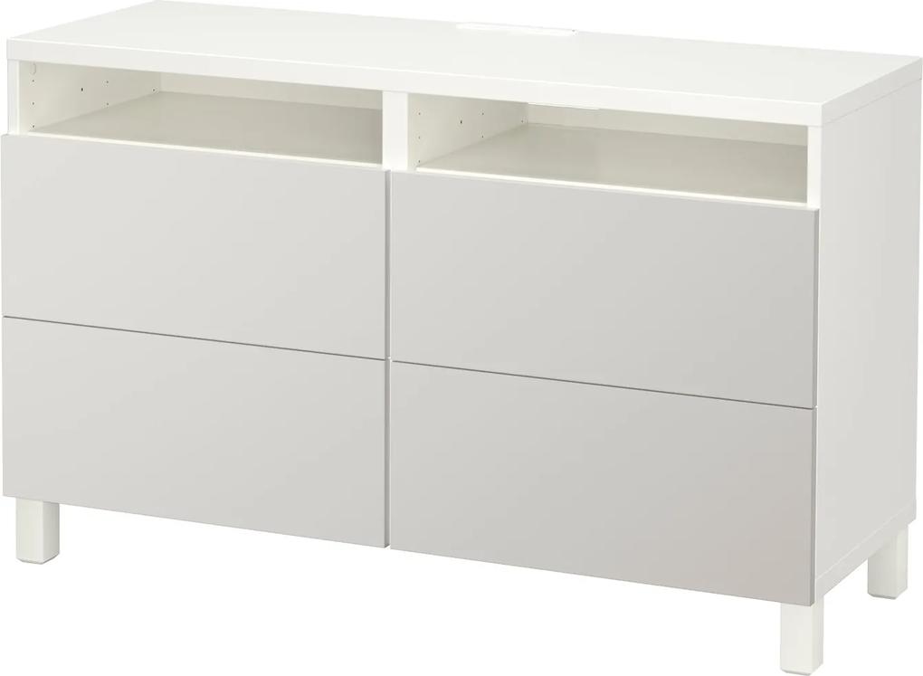 IKEA BESTÅ Tv-meubel met lades wit, lichtgrijs - lKEA
