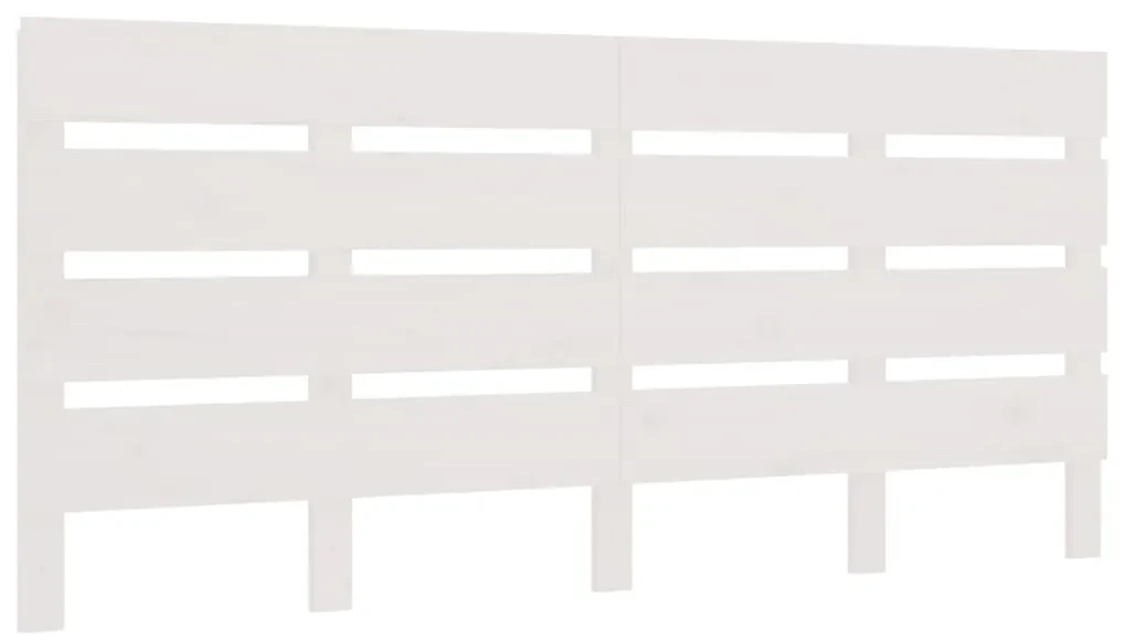 vidaXL Hoofdbord 180x3x80 cm massief grenenhout wit