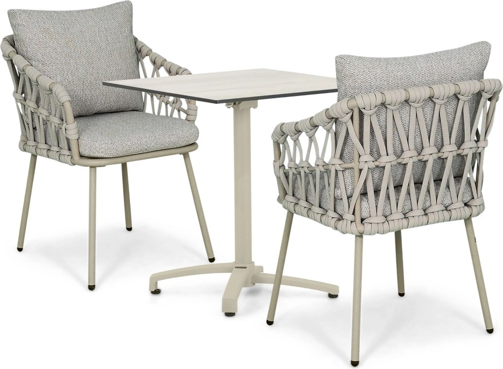 Tuinset 2 personen 707 cm Rope Zand/Beige Coco Oliva/Marano