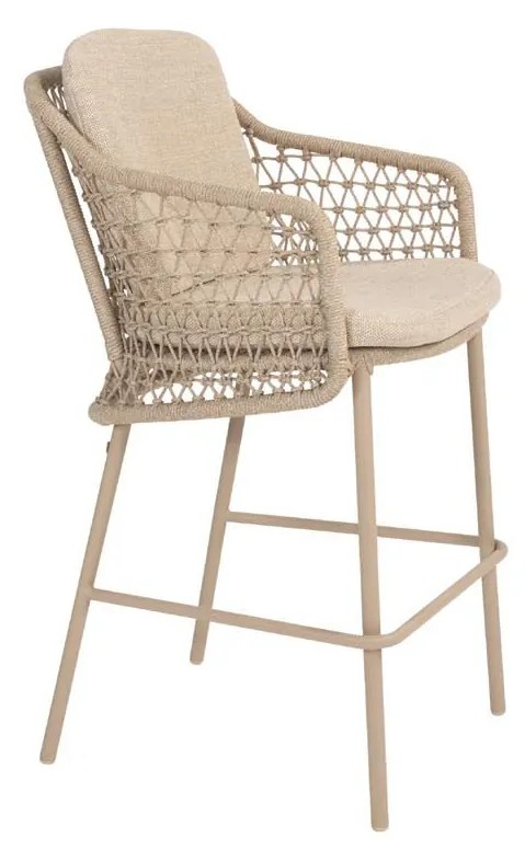 4 Seasons Outdoor Tramonti bar stoel latte SALE Tuinstoel beige weerbestendig