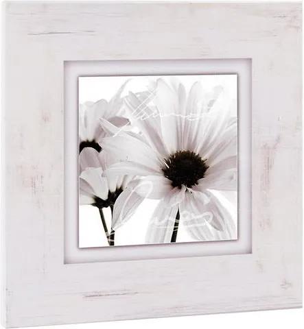 HOME AFFAIRE artprint op hout »Witte bloesem«, 40x40 cm