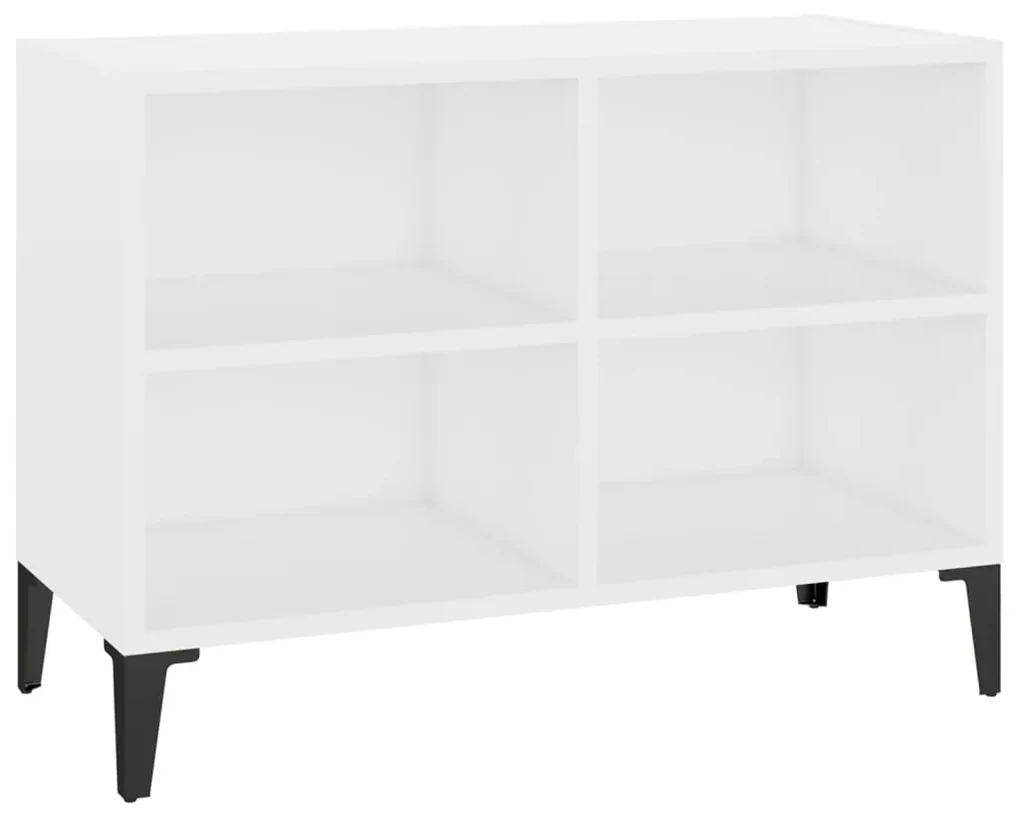 vidaXL Tv-meubel met metalen poten 69,5x30x50 cm wit