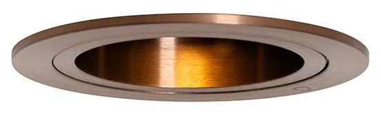 Smart inbouwspot donkerbrons rond draai en kantelbaar incl. Wifi GU10 50mm - Chuck