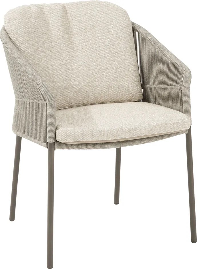 Taste by 4 Seasons Florence tuinset 7-delig - Prado tuintafel Ø160 cm - ceramic sabbia latte