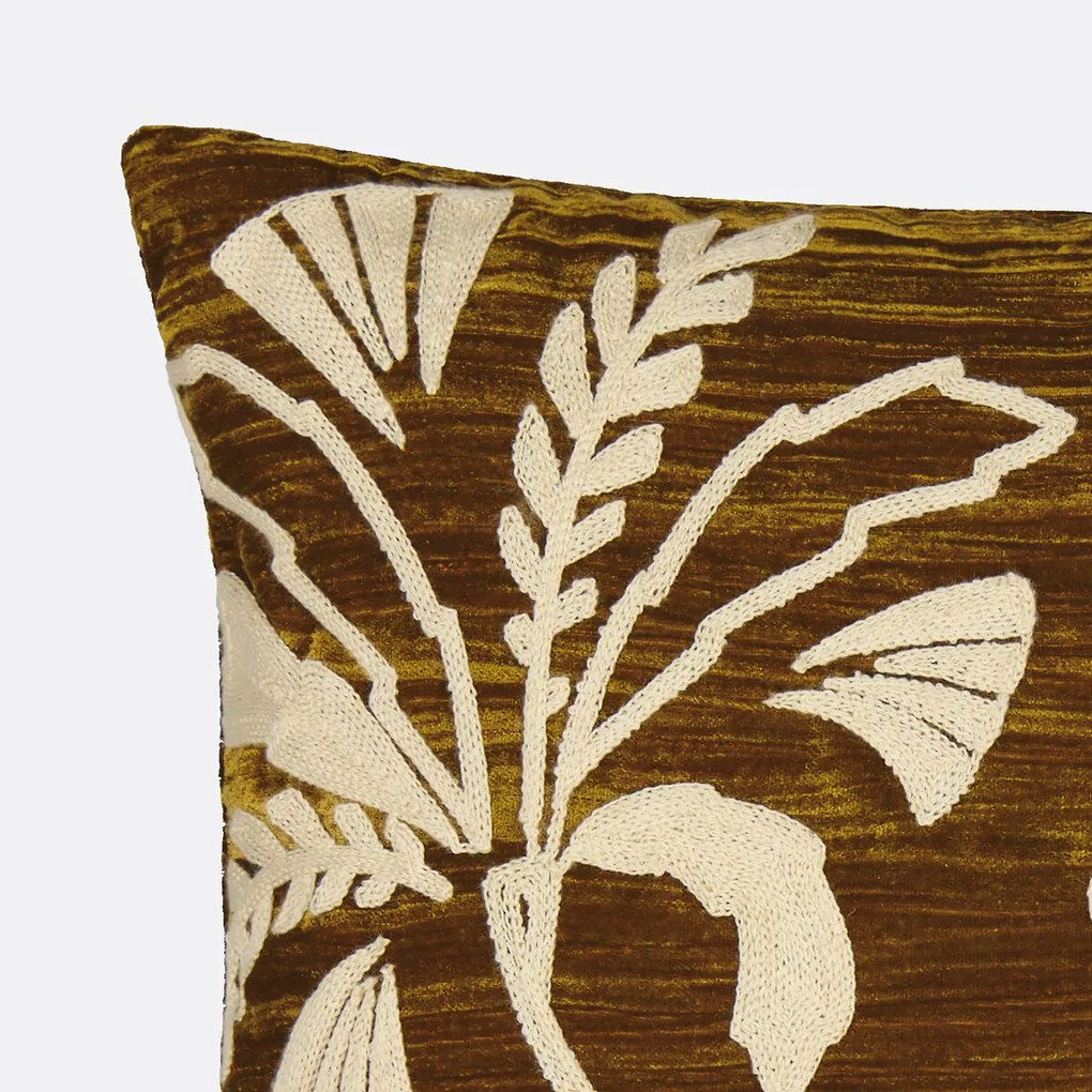 Kussenhoes met velours paneel Sidonie