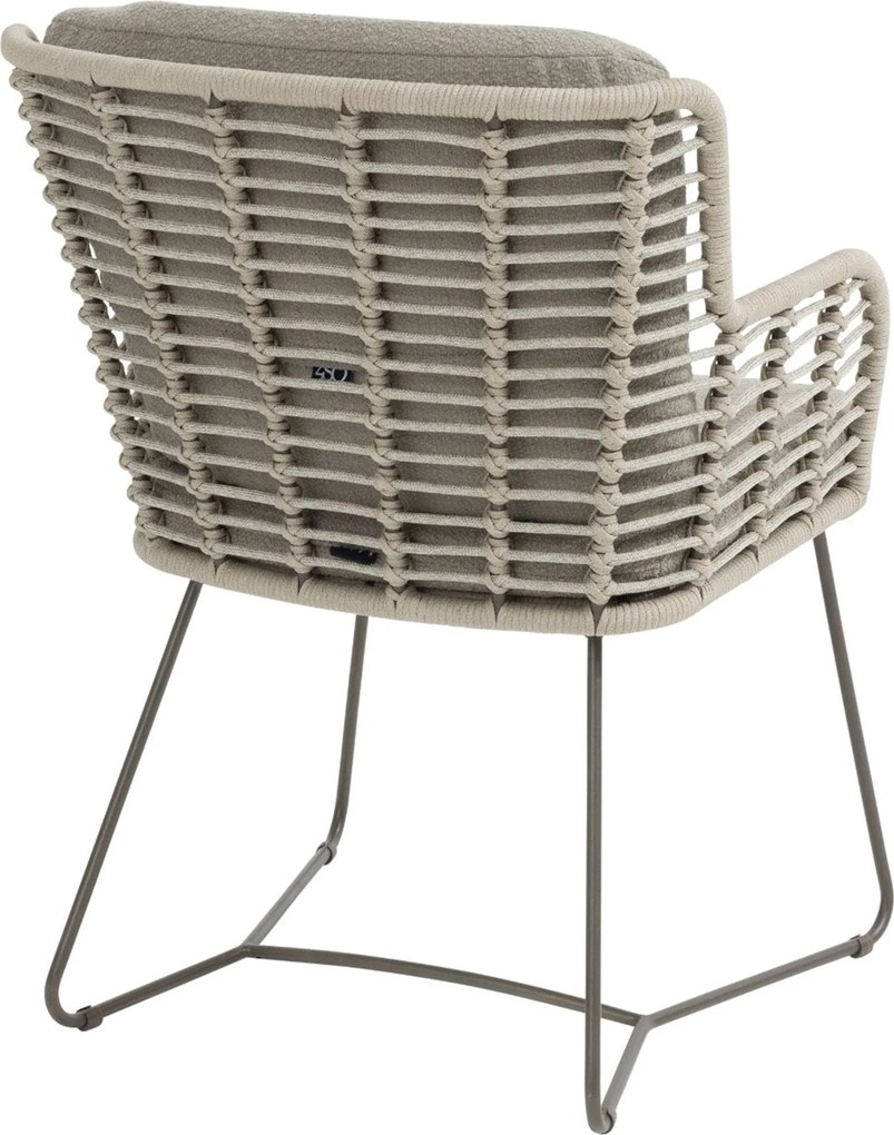 Tuinstoel Aluminium/rope Taupe-naturel-bruin 4 Seasons Outdoor Fabrice