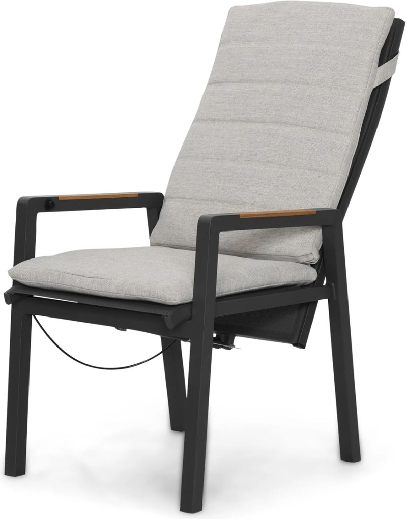 Tuinset 6 personen 230 cm Aluminium Grijs Lifestyle Garden Furniture Vivaro/Monza