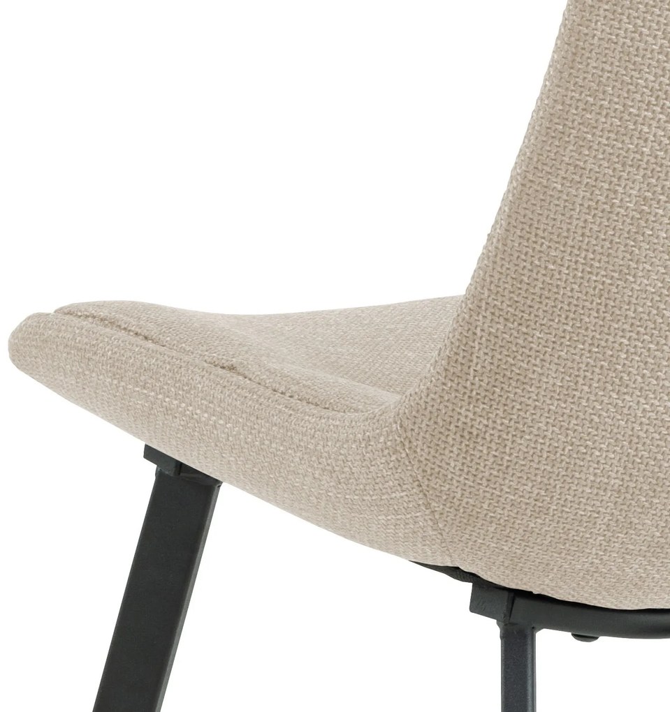 IDA Beige (stof Basel 24) - MODERNE GESTOFFEERDE STOEL VOOR WOONKAMER/EETKAMER LOFT