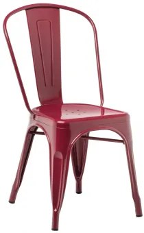 Pakket Van 4 Lix Stapelbare Eetkamerstoelen Rood – Bordeaux - Sklum