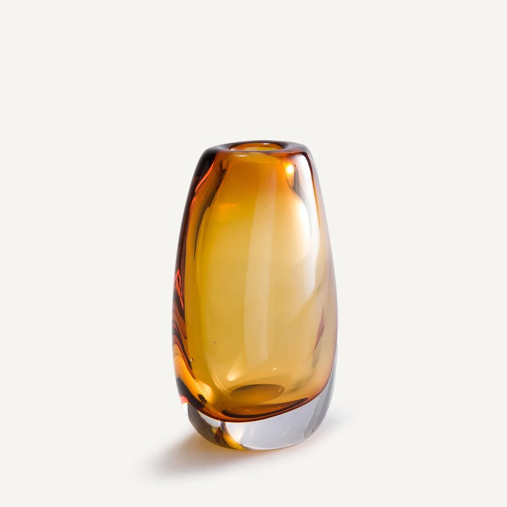 Handgeblazen glazen vaas, H20 cm, Myra