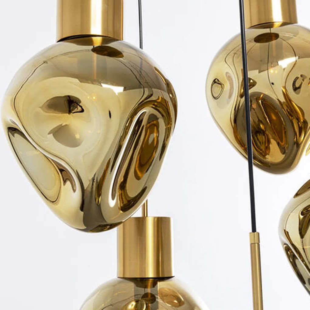 Trapse Hanglamp Gedeukt Glas Goud