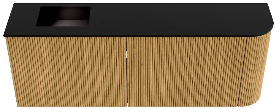 Mondiaz Joya 110cm toiletmeubel ronding rechts oak met wastafel faye links zonder kraangat urban