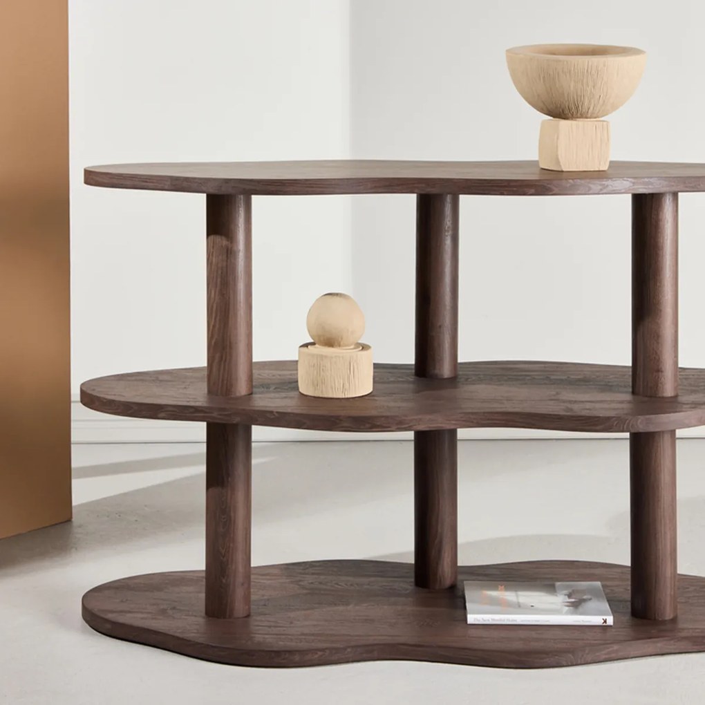 Lage Golvende Openkast Bruin - 120x45x75cm.