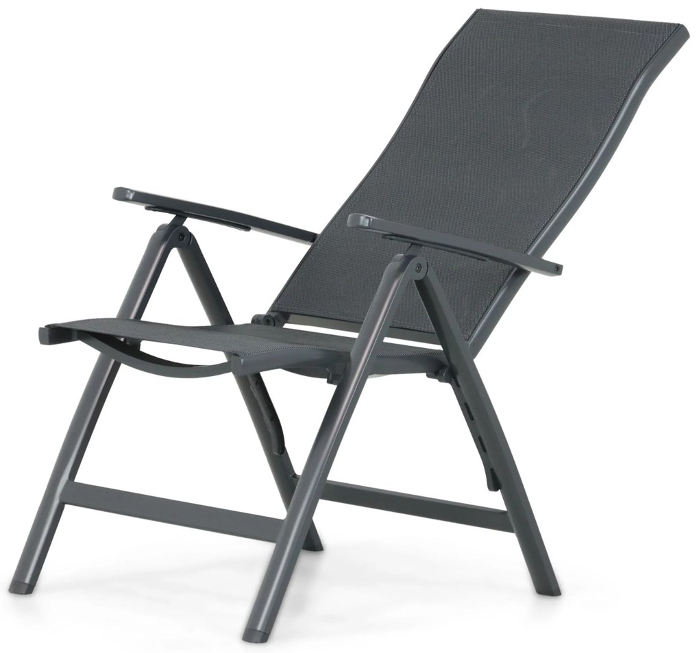 Tuinset 6 personen 220 cm Aluminium/textileen Grijs Hartman Sitges/Mateo