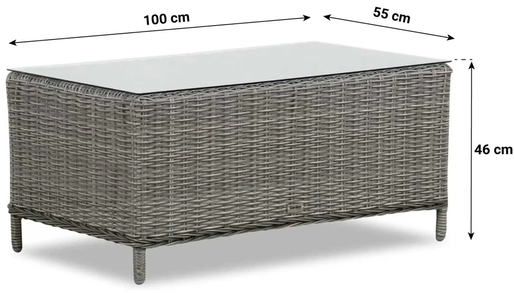 Hoek loungeset 5 personen Wicker Grijs Garden Collections Oxford