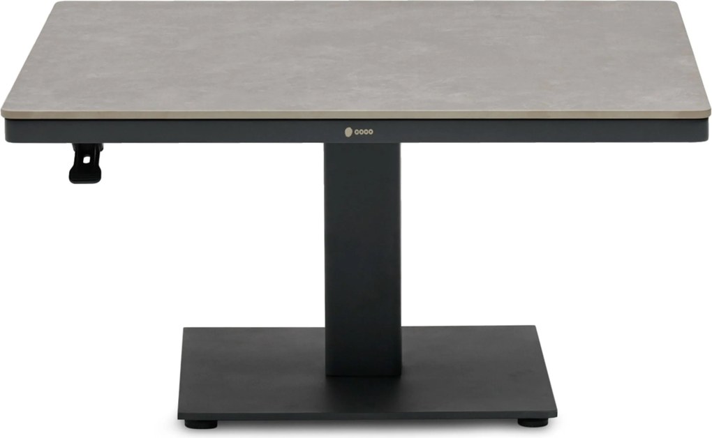 Tuintafel   90 x 90 cm  Grijs   Tivano in hoogte verstelbare