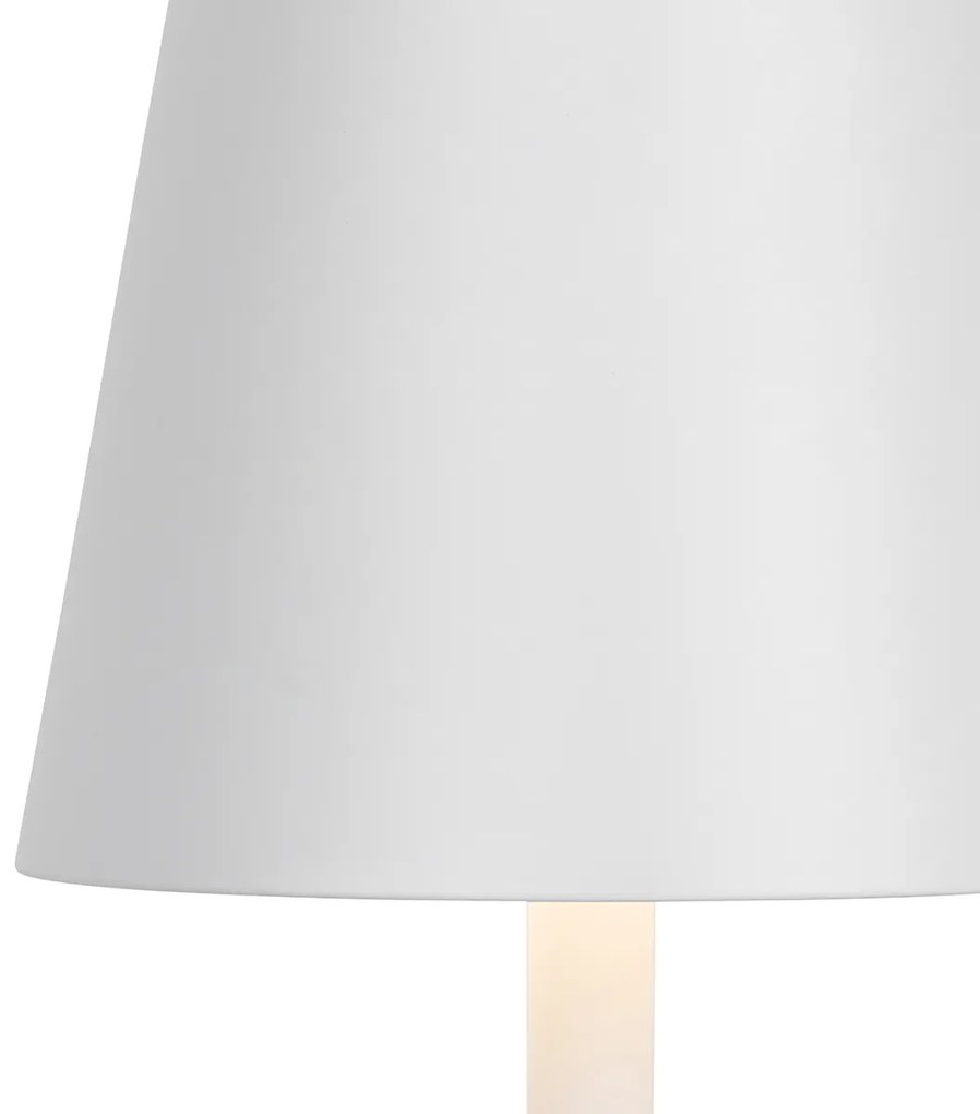 Buiten vloerlamp wit incl. LED met touch dimmer oplaadbaar - Janet Design IP44 Buitenverlichting Lamp