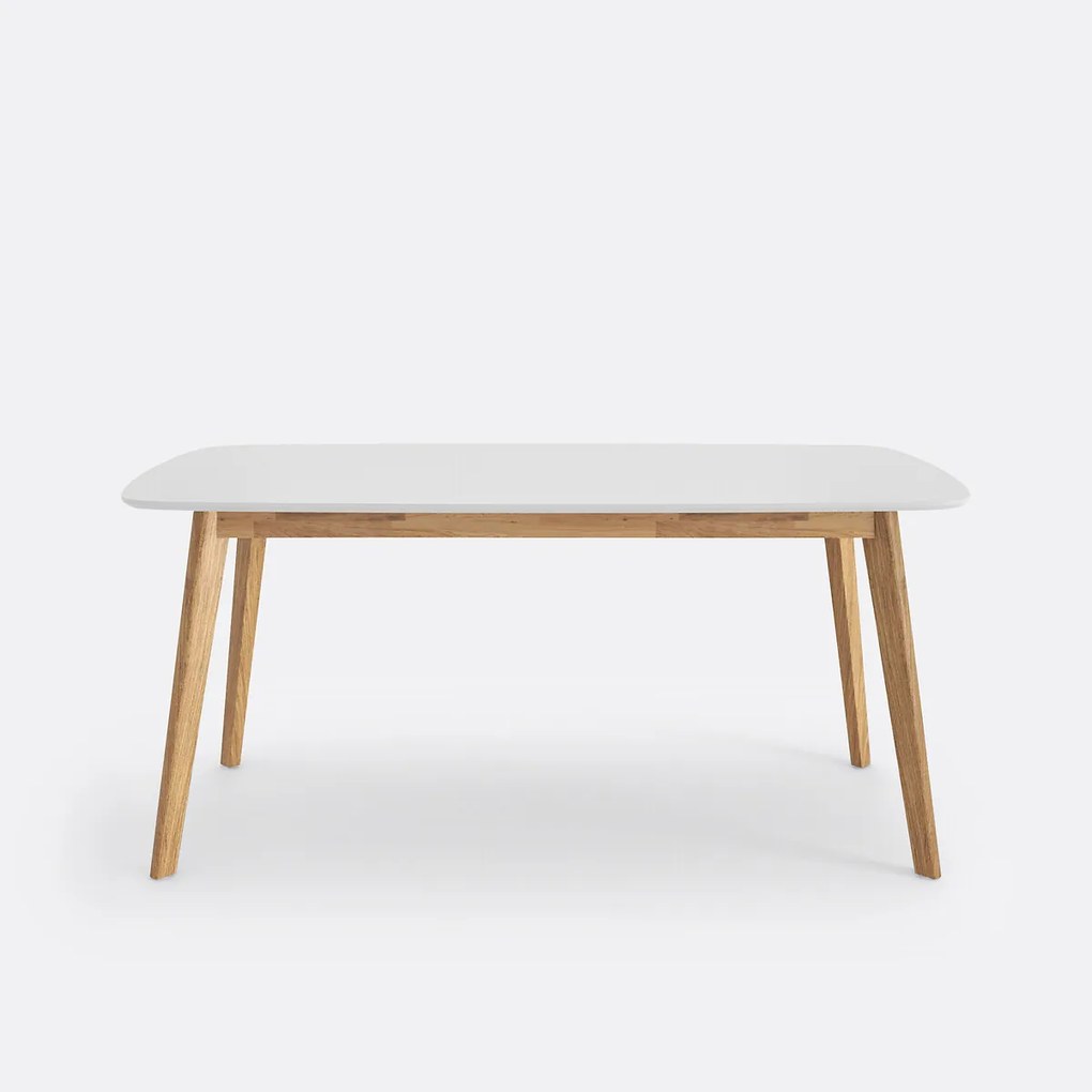 Eettafel, massieve eik en lak, 6 personen, JIMI