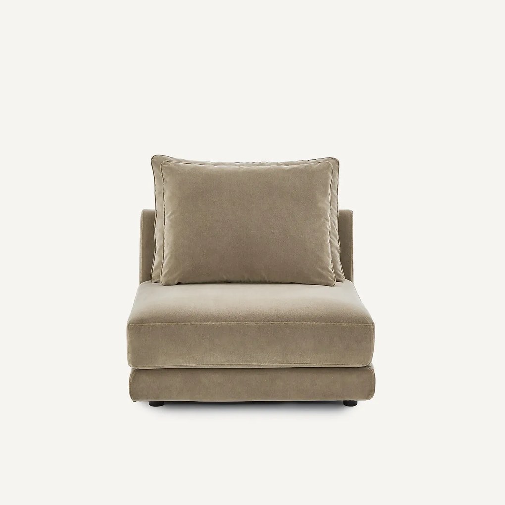 Modulaire bank in stonewashed fluweel, TIBERIO
