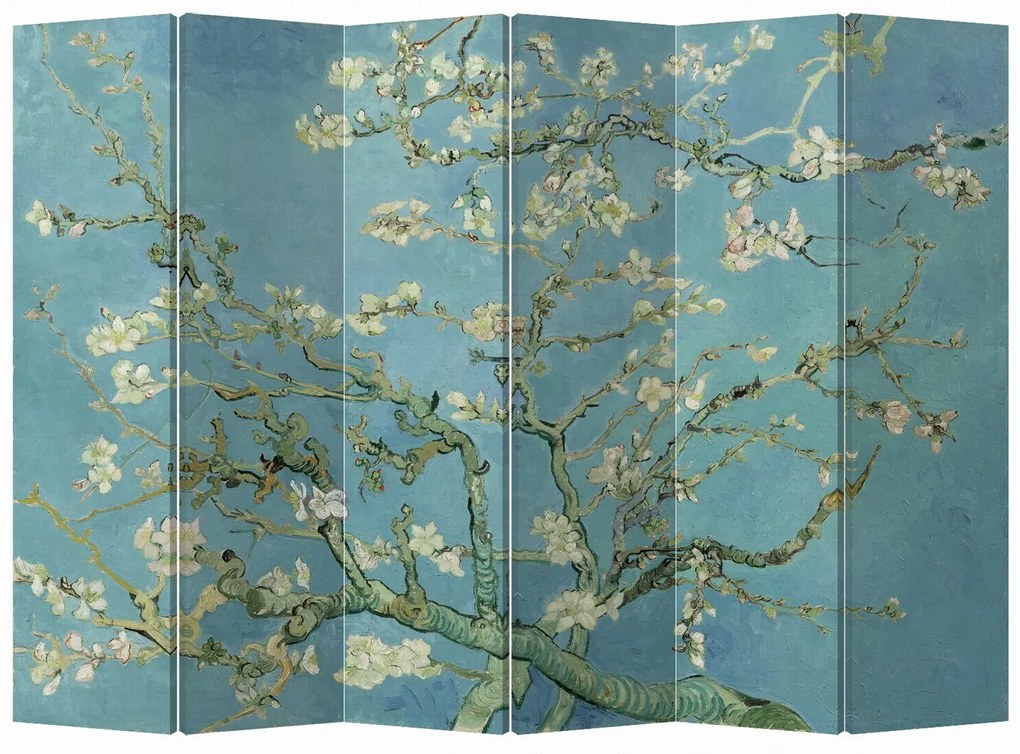 Fine Asianliving Kamerscherm Scheidingswand B240xH180cm 6 Panelen Van Gogh Amandel Bloesems