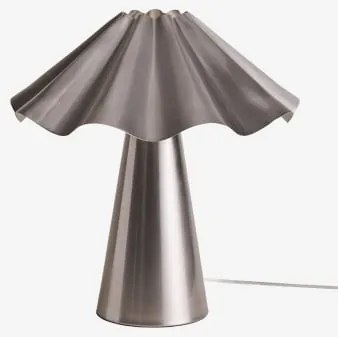 Veyora Tafellamp ↑40 Cm Van Ijzer Grijs – Chroom - Sklum